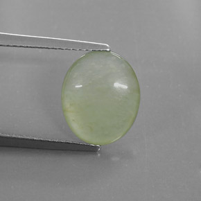 Jadeíta verde natural 3,20ct, transparente, transparente/translúcido