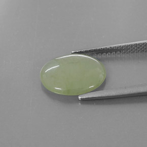 Jadeíta verde natural 3,20ct, transparente, transparente/translúcido