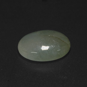 Jadeíta verde natural 5,09ct, corte oval, translúcido