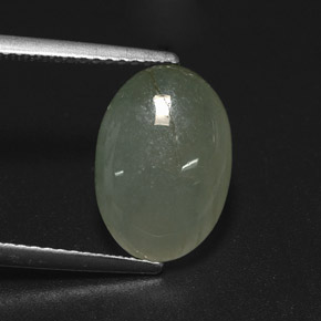 Jadeíta verde natural 5,09ct, corte oval, translúcido