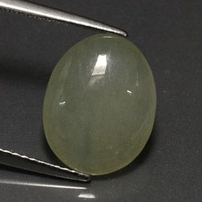 Jadeíta verde natural 4,80ct, transparente, transparente/translúcido