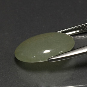 Jadeíta verde natural 4,80ct, transparente, transparente/translúcido