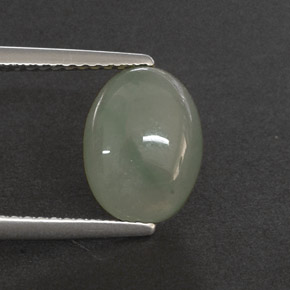 Jadeíta verde natural 3,23ct, transparente, transparente/translúcido