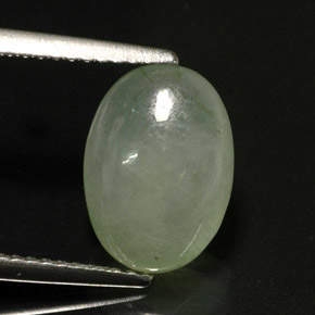 Jadeíta verde natural 4,22ct, transparente, transparente/translúcido