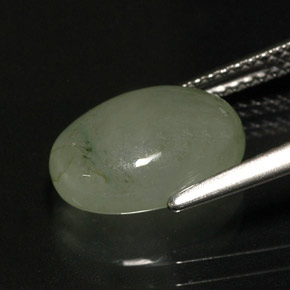 Jadeíta verde natural 4,22ct, transparente, transparente/translúcido