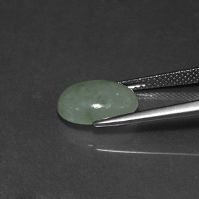 Jadeíta verde natural 4,45ct, transparente, transparente/translúcido