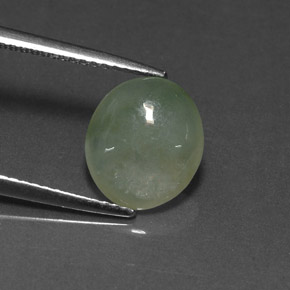 Jadeíta verde natural 2,90ct, transparente, transparente/translúcido