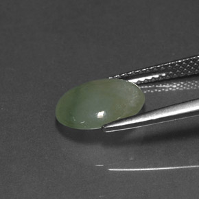 Jadeíta verde natural 2,90ct, transparente, transparente/translúcido