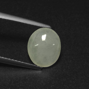 Jadeíta verde natural 2,81ct, transparente, transparente/translúcido
