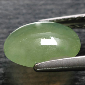 Jadeíta verde natural 1,37ct, transparente, transparente/translúcido