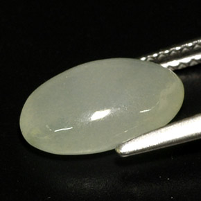Jadeíta verde natural 3,33ct, transparente, transparente/translúcido