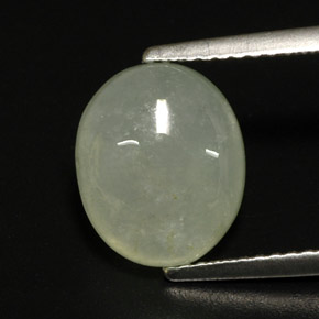 Jadeíta verde natural 4,80ct, transparente, transparente/translúcido