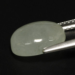 Jadeíta verde natural 4,80ct, transparente, transparente/translúcido