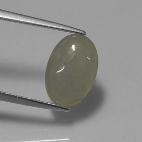 Jadeíta verde natural 3,01ct, transparente, transparente/translúcido