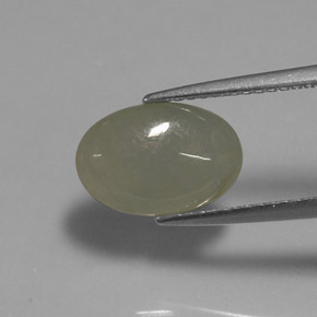 Jadeíta verde natural 3,01ct, transparente, transparente/translúcido
