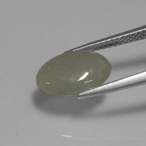 Jadeíta verde natural 3,01ct, transparente, transparente/translúcido
