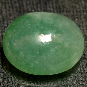 Jadeíta verde natural 10,49ct, transparente, transparente/translúcido