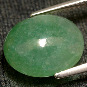 Jadeíta verde natural 10,49ct, transparente, transparente/translúcido