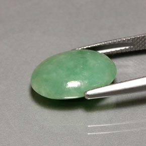 Jadeíta verde natural 8,45ct, transparente, transparente/translúcido