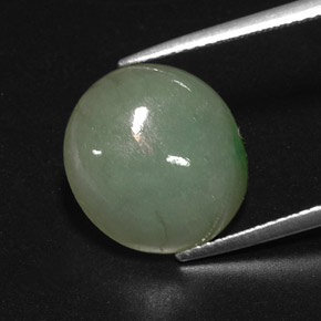 Jadeíta verde natural 7,70ct, transparente, transparente/translúcido