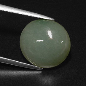 Jadeíta verde natural 7,70ct, transparente, transparente/translúcido