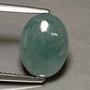 Jadeíta verde natural 2,63ct, transparente, transparente/translúcido