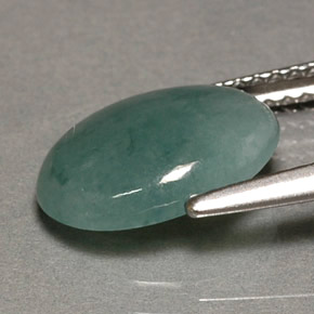 Jadeíta verde natural 2,63ct, transparente, transparente/translúcido