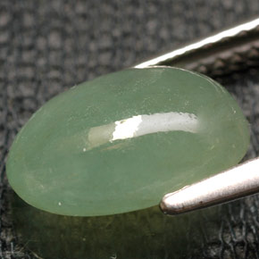 Jadeíta verde natural 3,20ct, transparente, transparente/translúcido