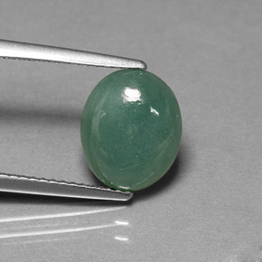 Jadeíta verde natural 2,90ct, transparente, transparente/translúcido