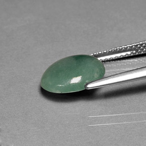 Jadeíta verde natural 2,90ct, transparente, transparente/translúcido