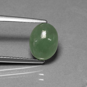 Jadeíta verde natural 2,82ct, transparente, transparente/translúcido