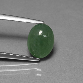 Jadeíta verde natural 2,37ct, transparente, transparente/translúcido