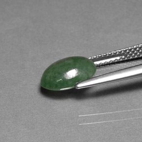 Jadeíta verde natural 2,37ct, transparente, transparente/translúcido