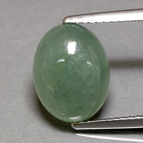 Jadeíta verde natural 4,52ct, transparente, transparente/translúcido