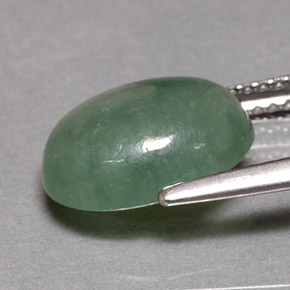 Jadeíta verde natural 4,52ct, transparente, transparente/translúcido