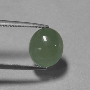 Jadeíta verde natural 3,75ct, transparente, transparente/translúcido