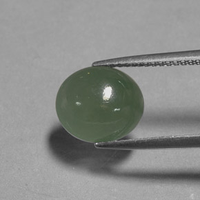 Jadeíta verde natural 3,75ct, transparente, transparente/translúcido
