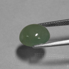 Jadeíta verde natural 3,75ct, transparente, transparente/translúcido