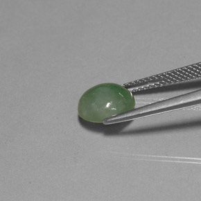 Jadeíta verde natural 3,04ct, transparente, transparente/translúcido