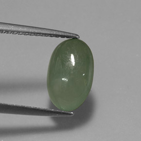 Jadeíta verde natural 2,87ct, transparente, transparente/translúcido