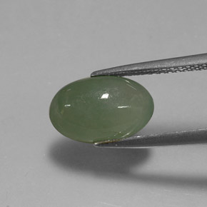 Jadeíta verde natural 2,87ct, transparente, transparente/translúcido