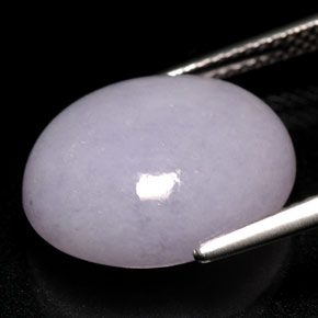 Jadeíta azul natural 12,21ct, corte oval, opaco