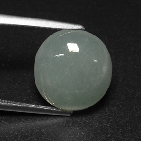 Jadeíta verde natural 7,10ct, transparente, transparente/translúcido
