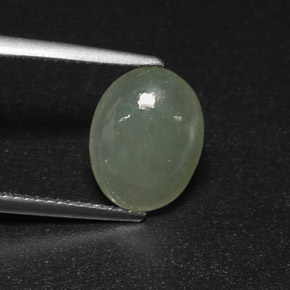 Jadeíta verde natural 3,09ct, transparente, transparente/translúcido