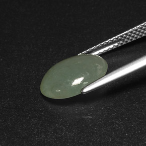 Jadeíta verde natural 3,09ct, transparente, transparente/translúcido