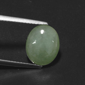 Jadeíta verde natural 4,15ct, transparente, transparente/translúcido