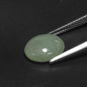 Jadeíta verde natural 4,15ct, transparente, transparente/translúcido
