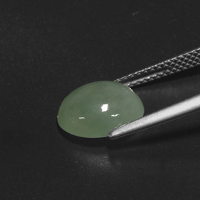 Jadeíta verde natural 3,80ct, transparente, transparente/translúcido