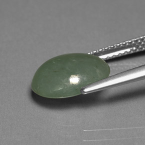Jadeíta verde natural 3,39ct, transparente, transparente/translúcido