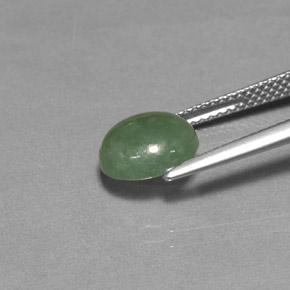 Jadeíta verde natural 2,98ct, transparente, transparente/translúcido